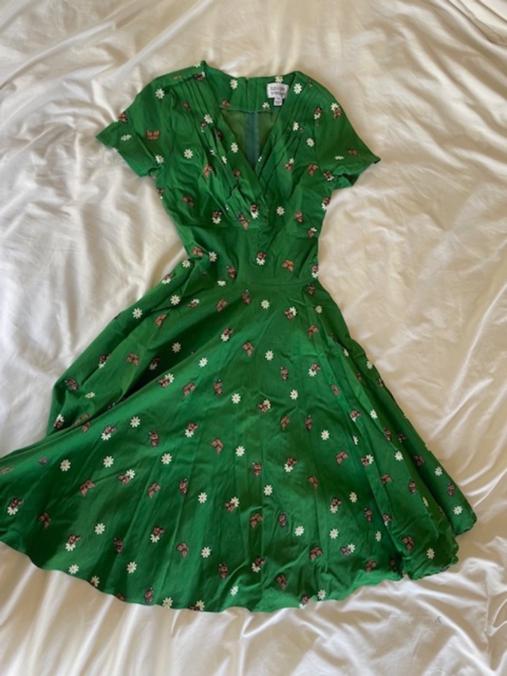 Green empire waist, dress
